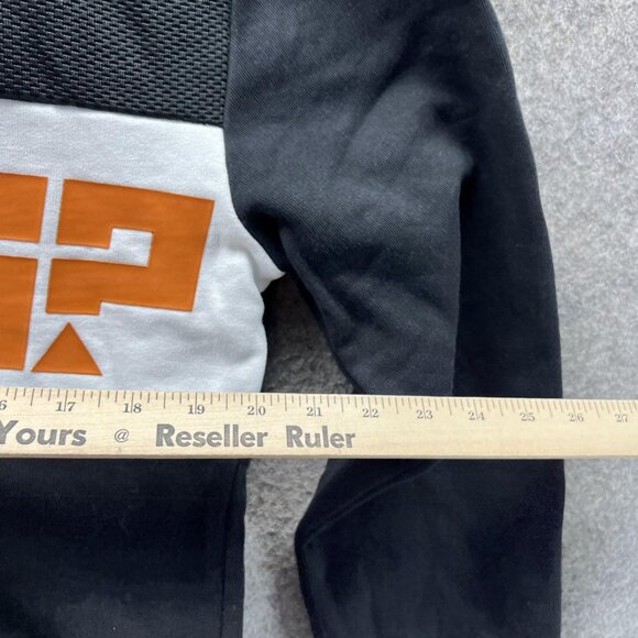 Guess Sweater Women 18 Black White Full Zip Hoodie Full Zip Jacket Spell out VTG - Picture 6 of 12